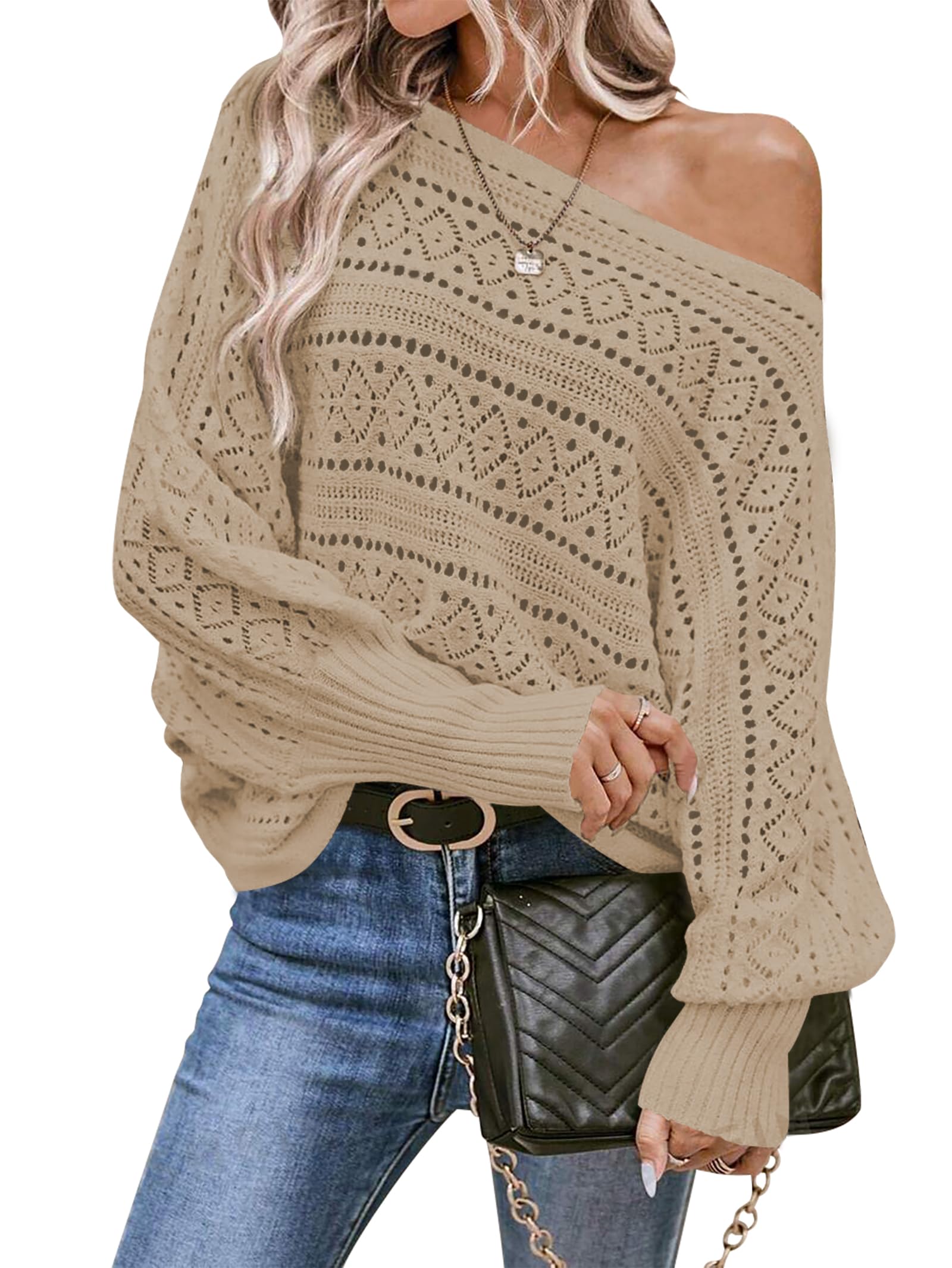 Foto 1 | Jersey Cakulo Con Hombros Descubiertos Para Mujer, Otoño 2024, Color Albaricoque Xl - Venta Internacional.