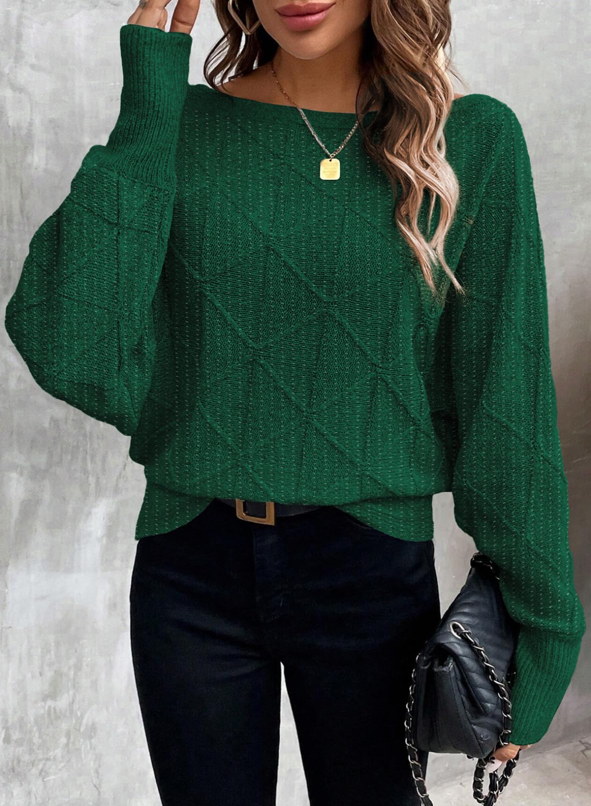Foto 2 | Jersey Evaless Casual Con Cuello Redondo Para Mujer, Color Verde, Talla Xs - Venta Internacional.