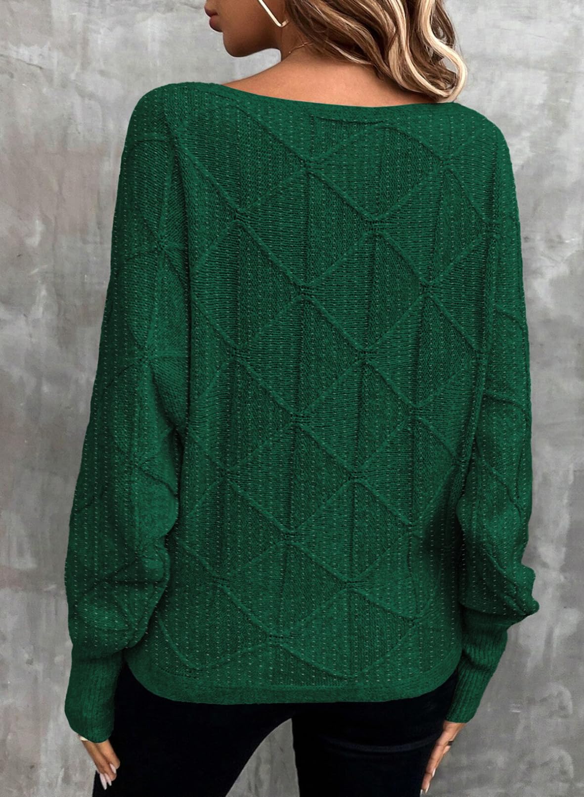 Foto 4 pulgar | Jersey Evaless Casual Con Cuello Redondo Para Mujer, Color Verde, Talla Xs - Venta Internacional.