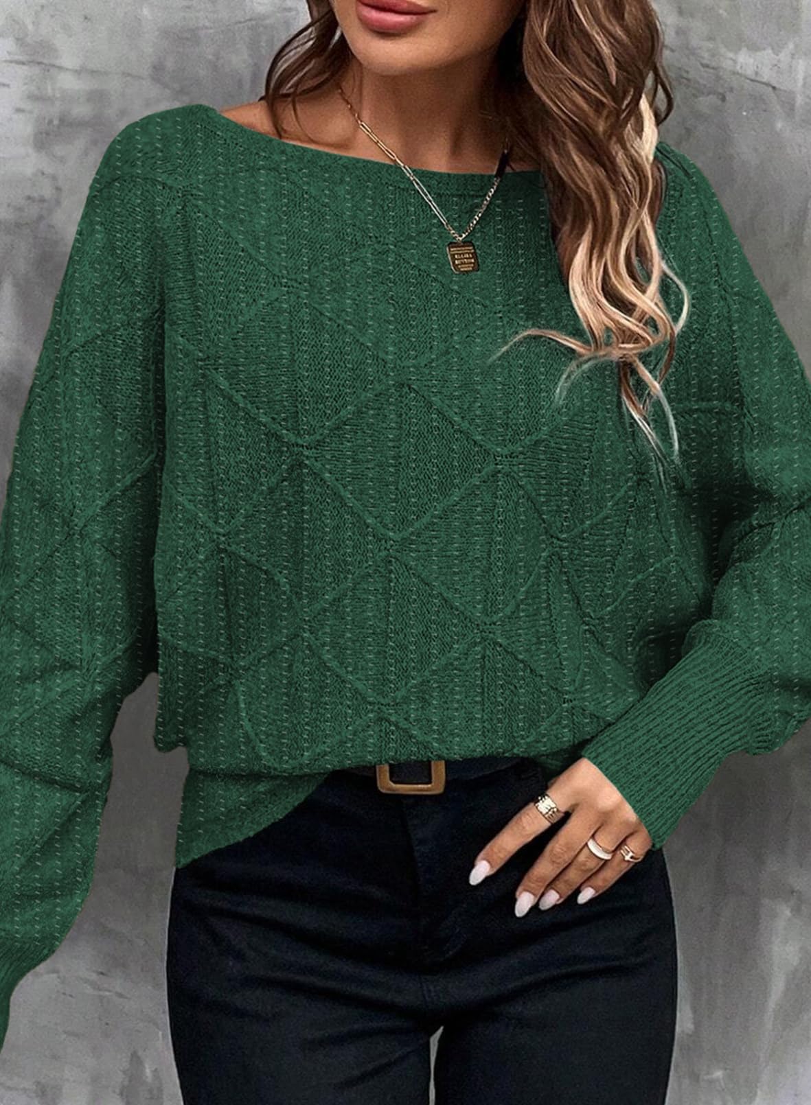 Foto 5 pulgar | Jersey Evaless Casual Con Cuello Redondo Para Mujer, Color Verde, Talla Xs - Venta Internacional.