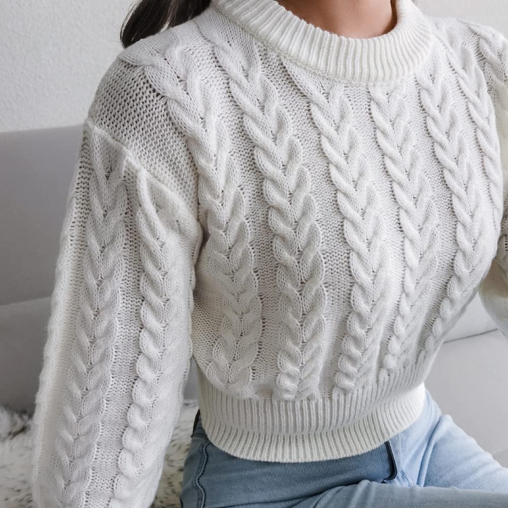 Foto 6 pulgar | Jersey Junboon Para Mujer, Cuello Redondo, Manga Larga, Punto Torcido - Venta Internacional.