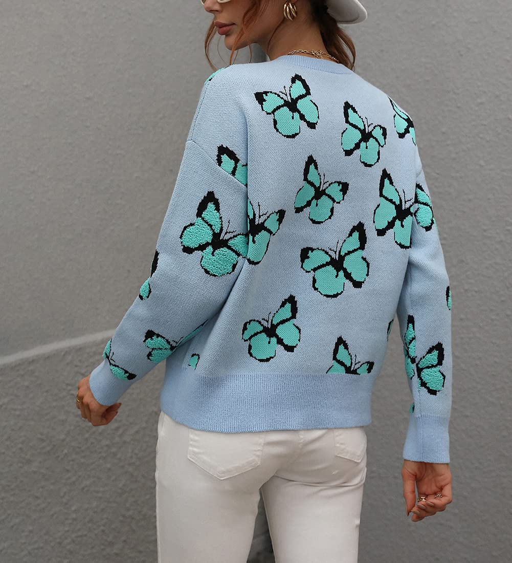 Foto 6 pulgar | Jersey Junboon Para Mujer Con Cuello Redondo Y Manga Larga Estampado - Venta Internacional.
