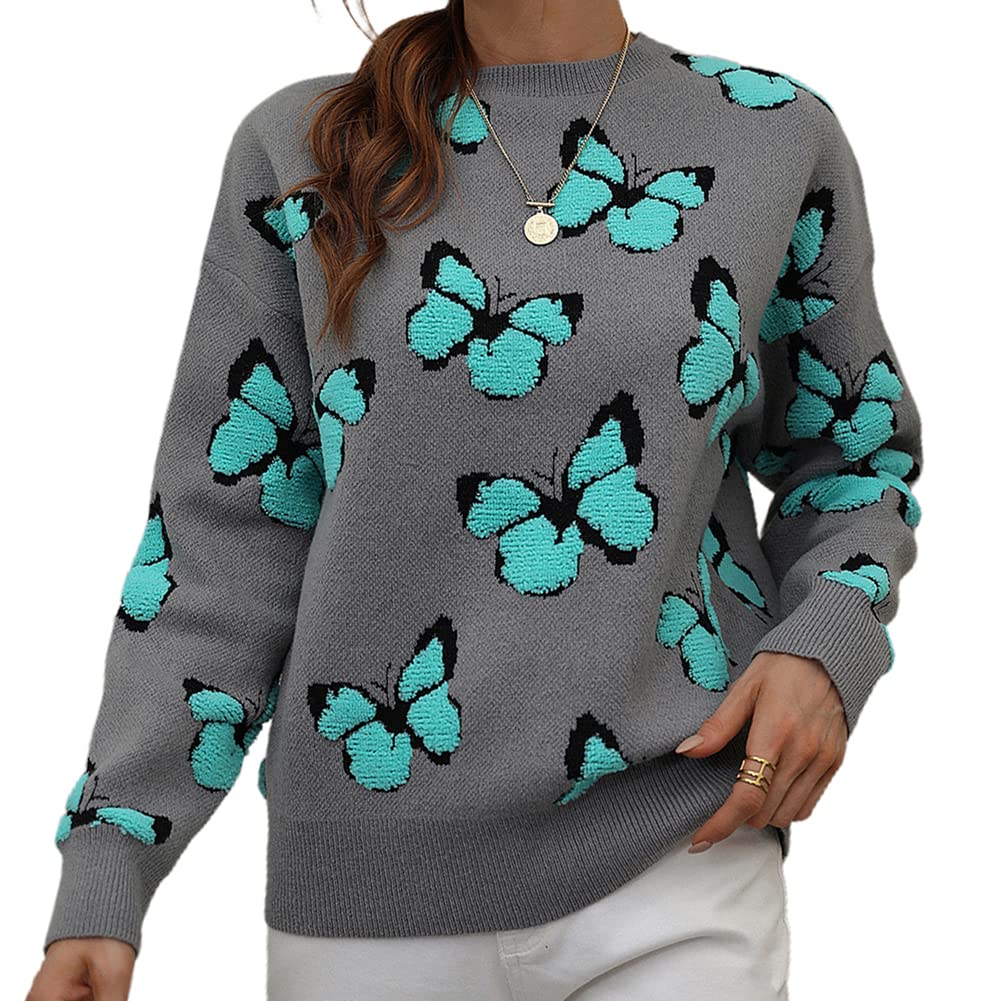 Foto 2 pulgar | Jersey Junboon Para Mujer Con Cuello Redondo Y Manga Larga Estampado - Venta Internacional.