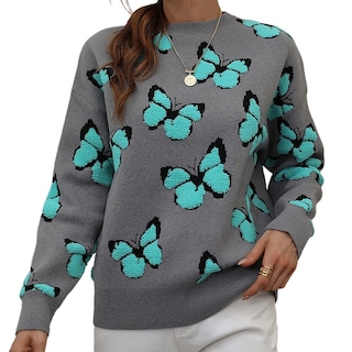 Foto 1 | Jersey Junboon Para Mujer Con Cuello Redondo Y Manga Larga Estampado - Venta Internacional.