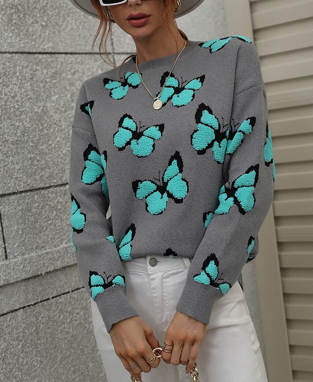 Foto 3 pulgar | Jersey Junboon Para Mujer Con Cuello Redondo Y Manga Larga Estampado - Venta Internacional.