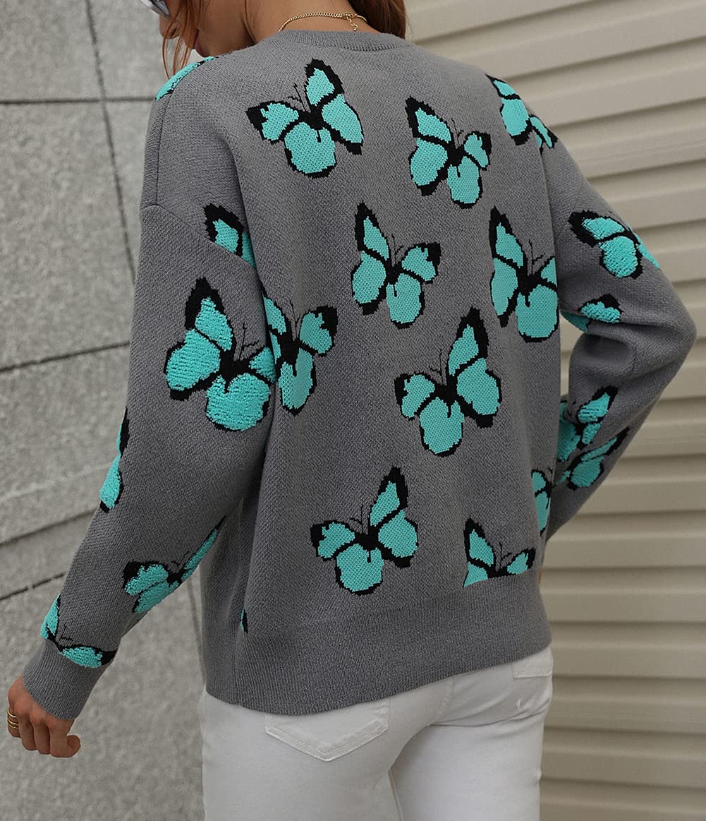 Foto 6 pulgar | Jersey Junboon Para Mujer Con Cuello Redondo Y Manga Larga Estampado - Venta Internacional.