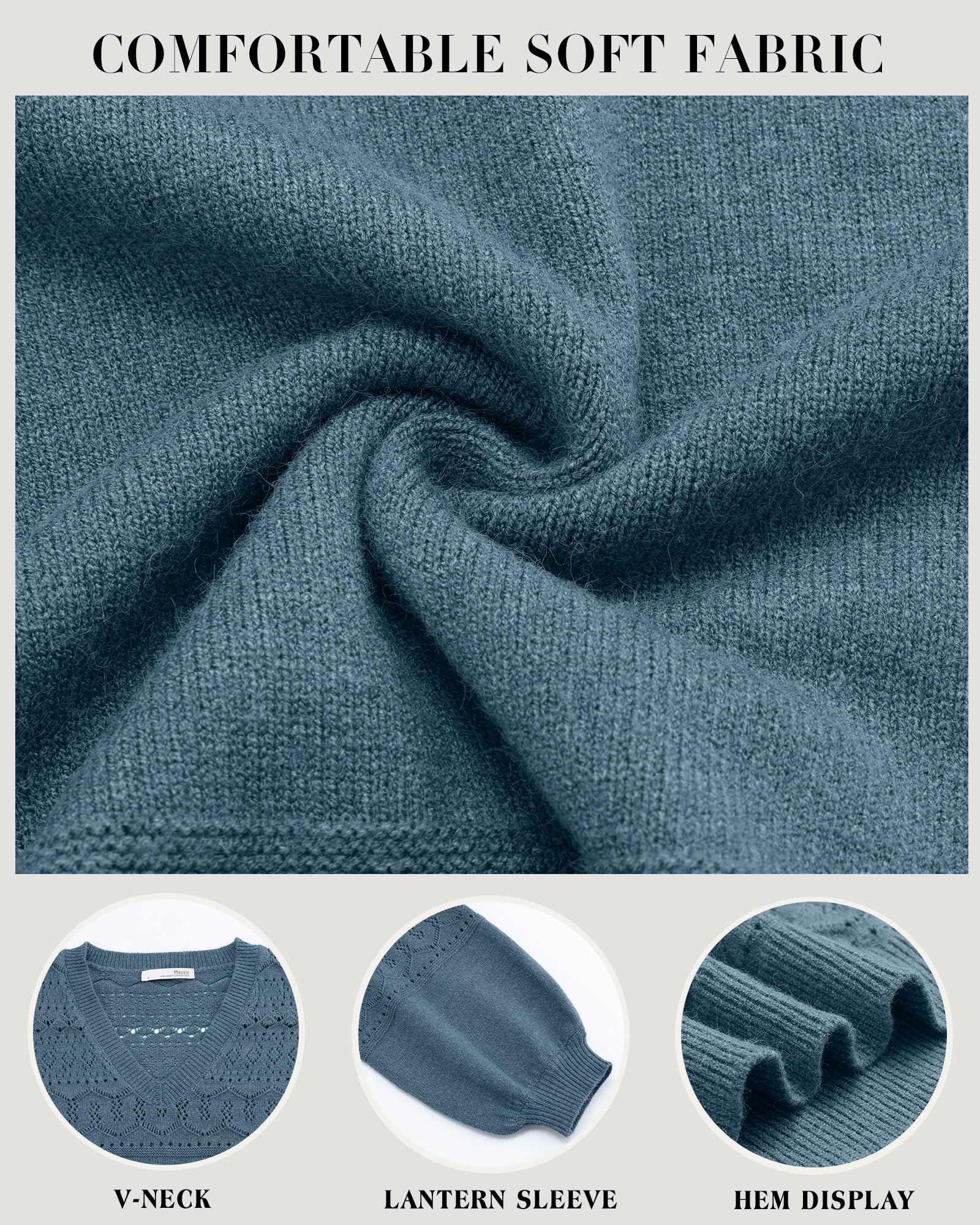 Foto 6 pulgar | Suéter Azul Messic para Mujer - Venta Internacional