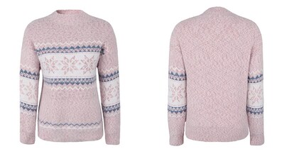 Foto 6 | Jersey Junboon Para Mujer Con Cuello Redondo Y Manga Larga Con Estampado De Copos De Nieve - Venta Internacional.