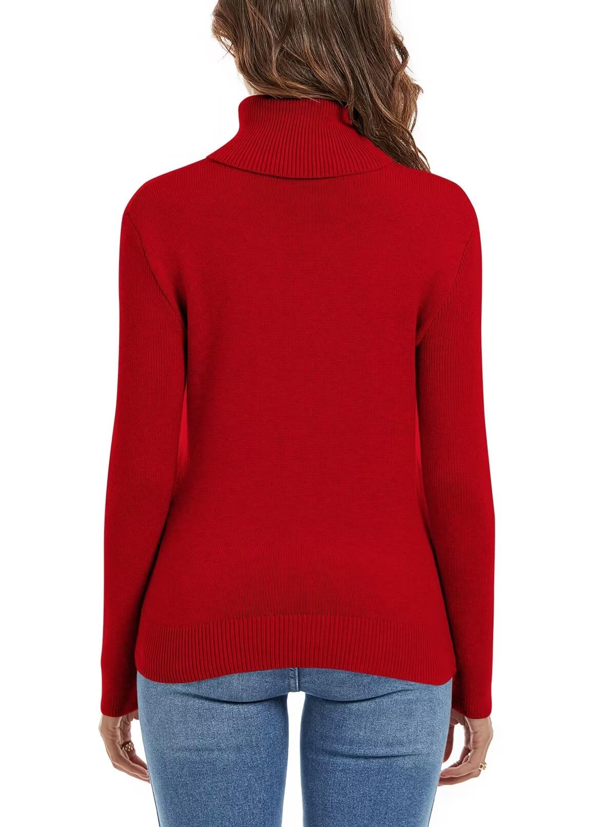 Foto 5 pulgar | Jersey Qacohu 2024 Para Mujer, Cuello Alto, Tejido, Rojo, Talla Xl - Venta Internacional.