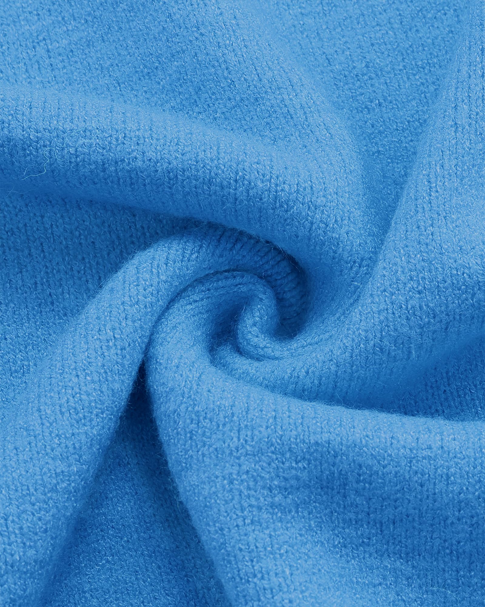 Foto 6 pulgar | Jersey Messic Para Mujer, Manga Abullonada, Cuello En V, De Algodón Azul, Talla M - Venta Internacional.
