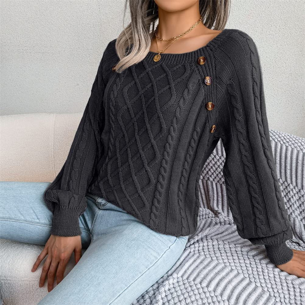 Foto 4 | Jersey Junboon De Punto Con Botones De Color Liso Para Mujer - Venta Internacional.