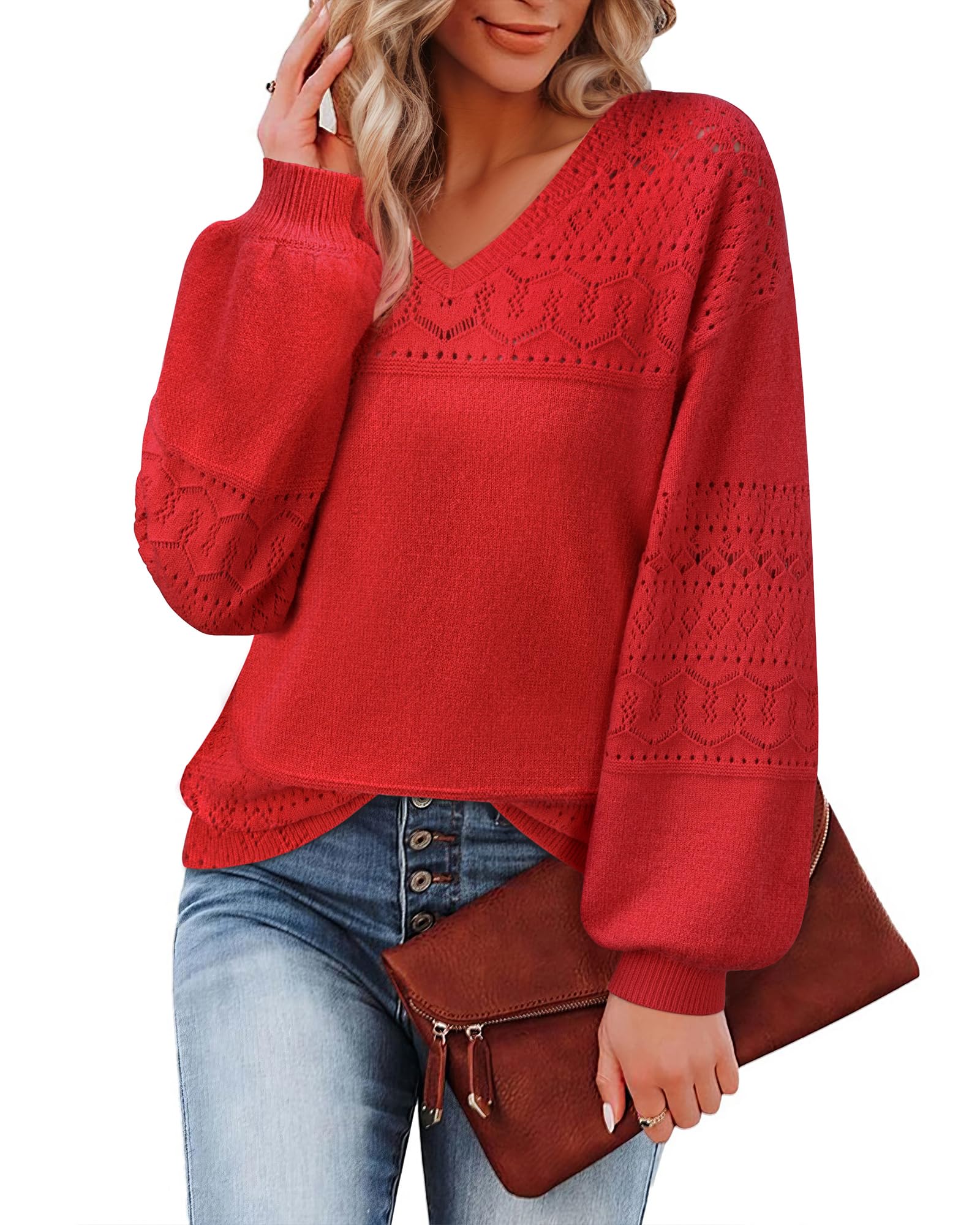 Foto 3 pulgar | Suéter Rojo Messic para Mujer - Venta Internacional