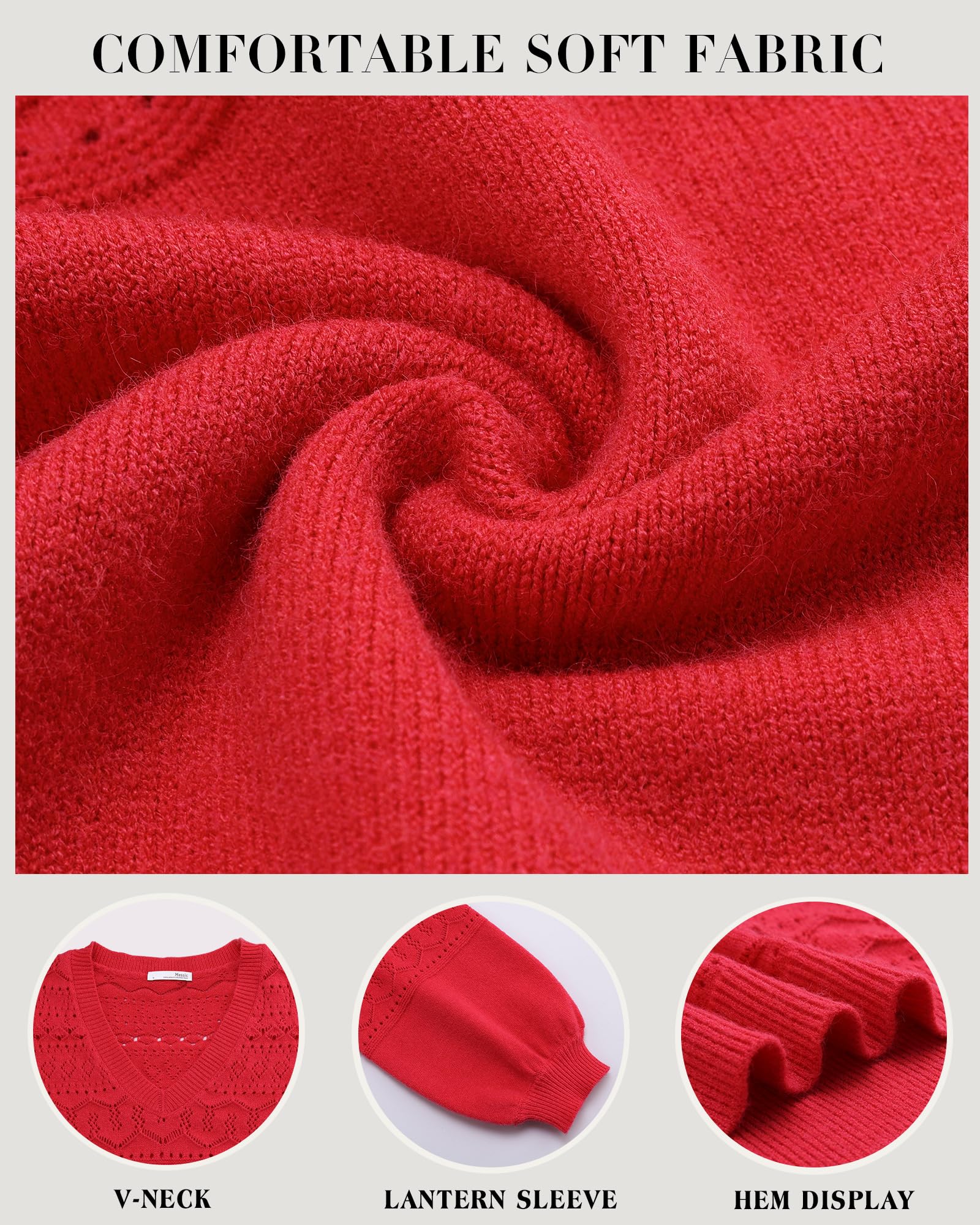 Foto 6 pulgar | Suéter Rojo Messic para Mujer - Venta Internacional