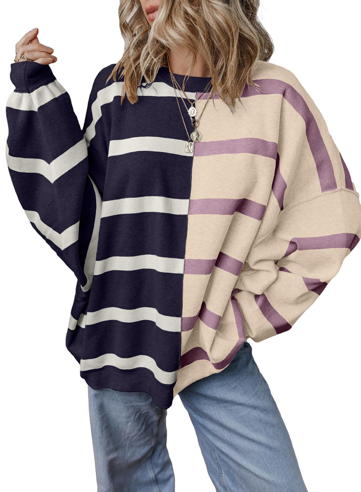 Foto 2 pulgar | Jersey Evaless De Punto Trenzado Extragrande A La Moda Para Mujer - Venta Internacional.
