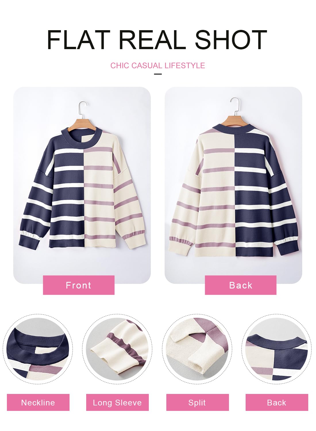 Foto 5 | Jersey Evaless De Punto Trenzado Extragrande A La Moda Para Mujer - Venta Internacional.