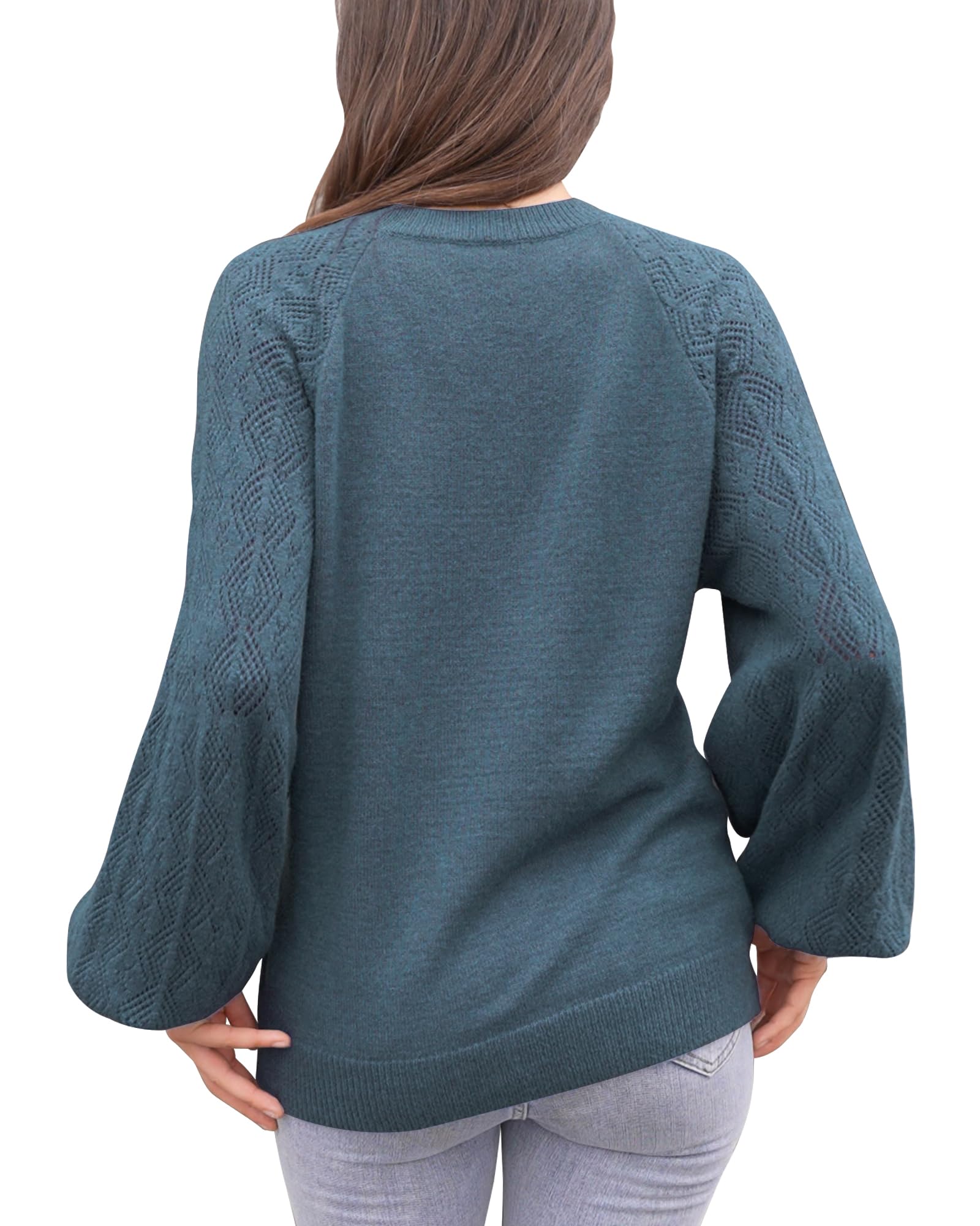 Foto 4 pulgar | Suéteres Tipo Túnica Messic Para Mujer, Cuello En V, Punto, Azul - Venta Internacional.