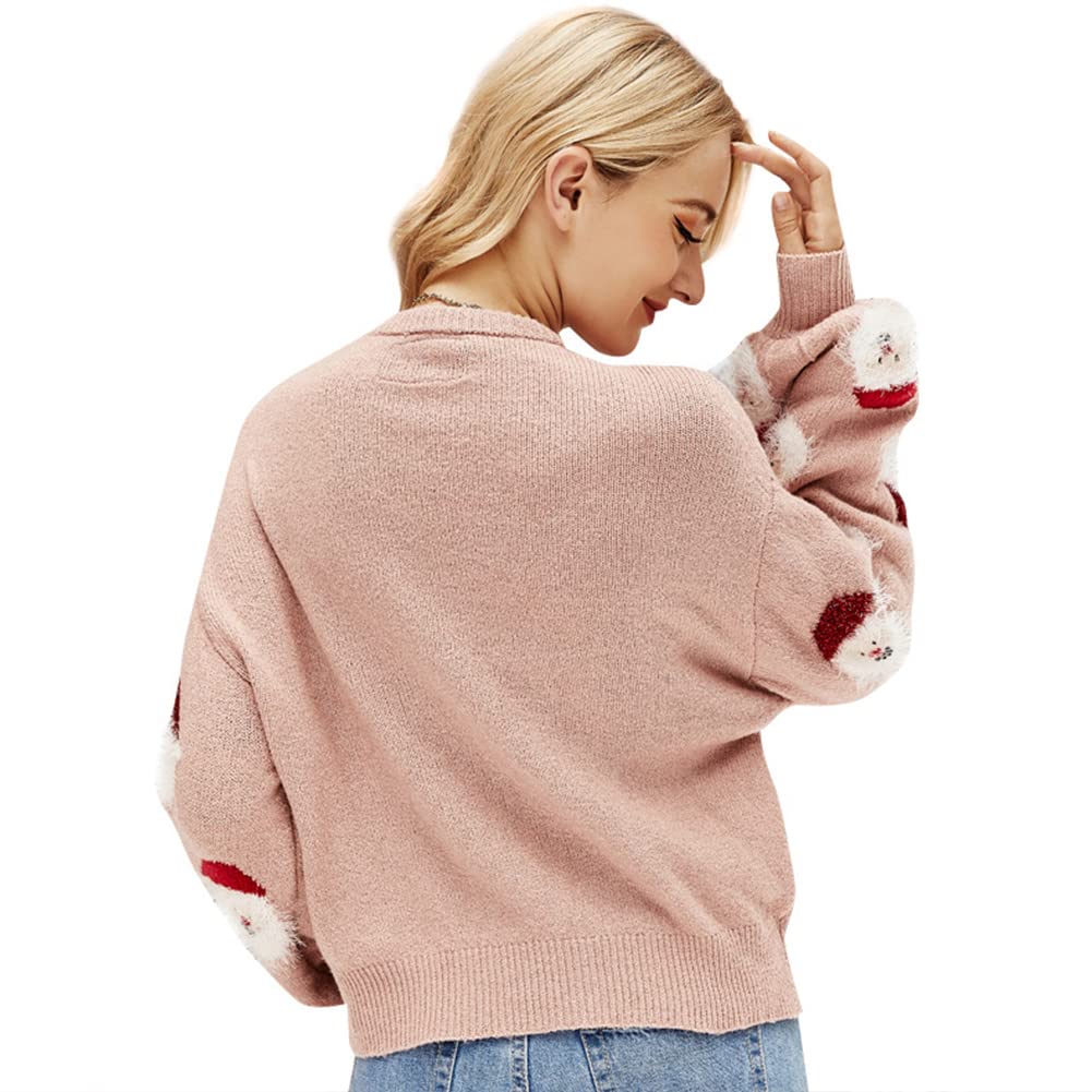 Foto 5 | Jersey Junboon Para Mujer Con Estampado De Papá Noel Con Manga De Farol - Venta Internacional.