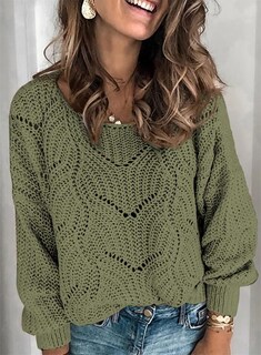 Foto 2 | Suéter Dokotoo De Punto Holgado A La Moda Para Mujer, Cuello Redondo, Verde - Venta Internacional.