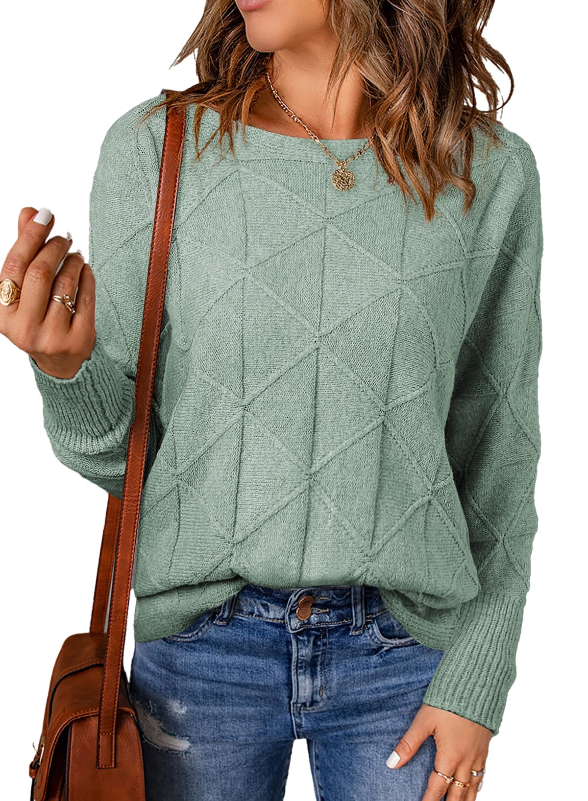 Foto 1 | Jersey Evaless Casual Con Cuello Redondo Para Mujer, Color Verde, Talla Xs - Venta Internacional.