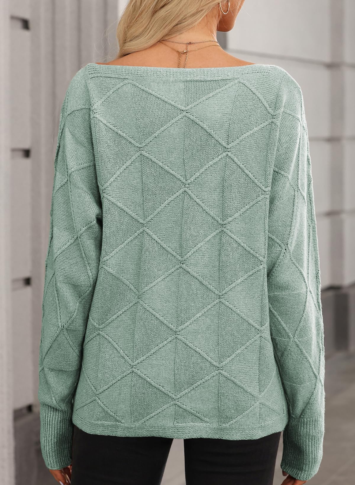 Foto 5 pulgar | Jersey Evaless Casual Con Cuello Redondo Para Mujer, Color Verde, Talla Xs - Venta Internacional.