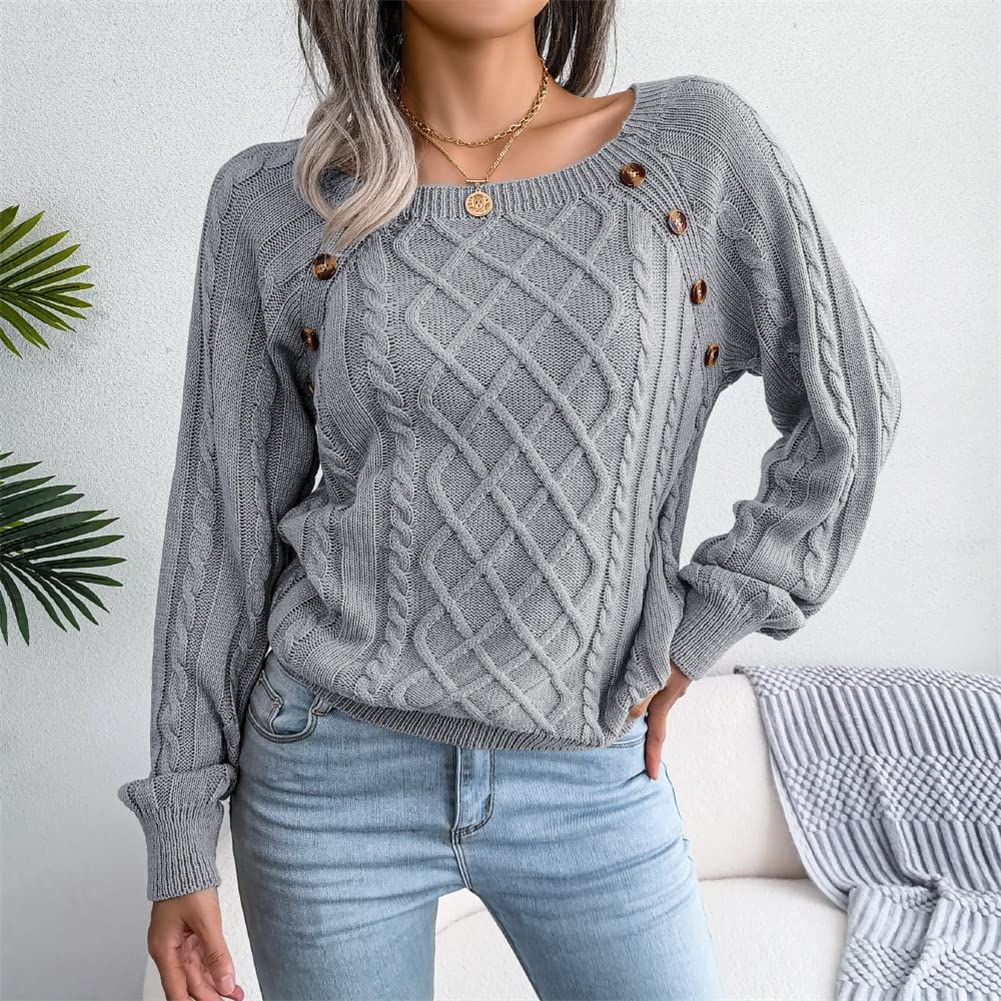 Foto 3 | Jersey Junboon De Punto Con Botones De Color Liso Para Mujer - Venta Internacional.
