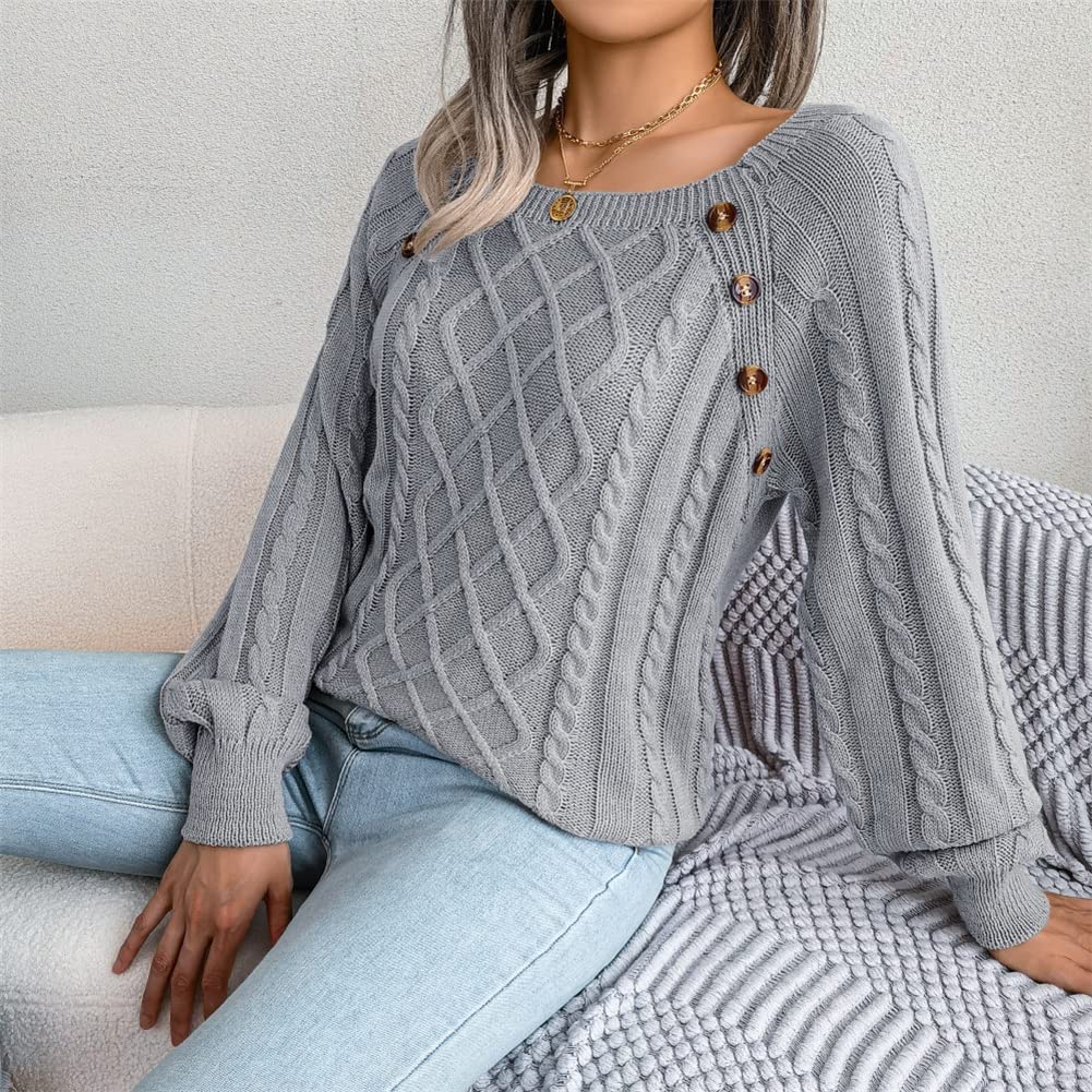 Foto 4 | Jersey Junboon De Punto Con Botones De Color Liso Para Mujer - Venta Internacional.