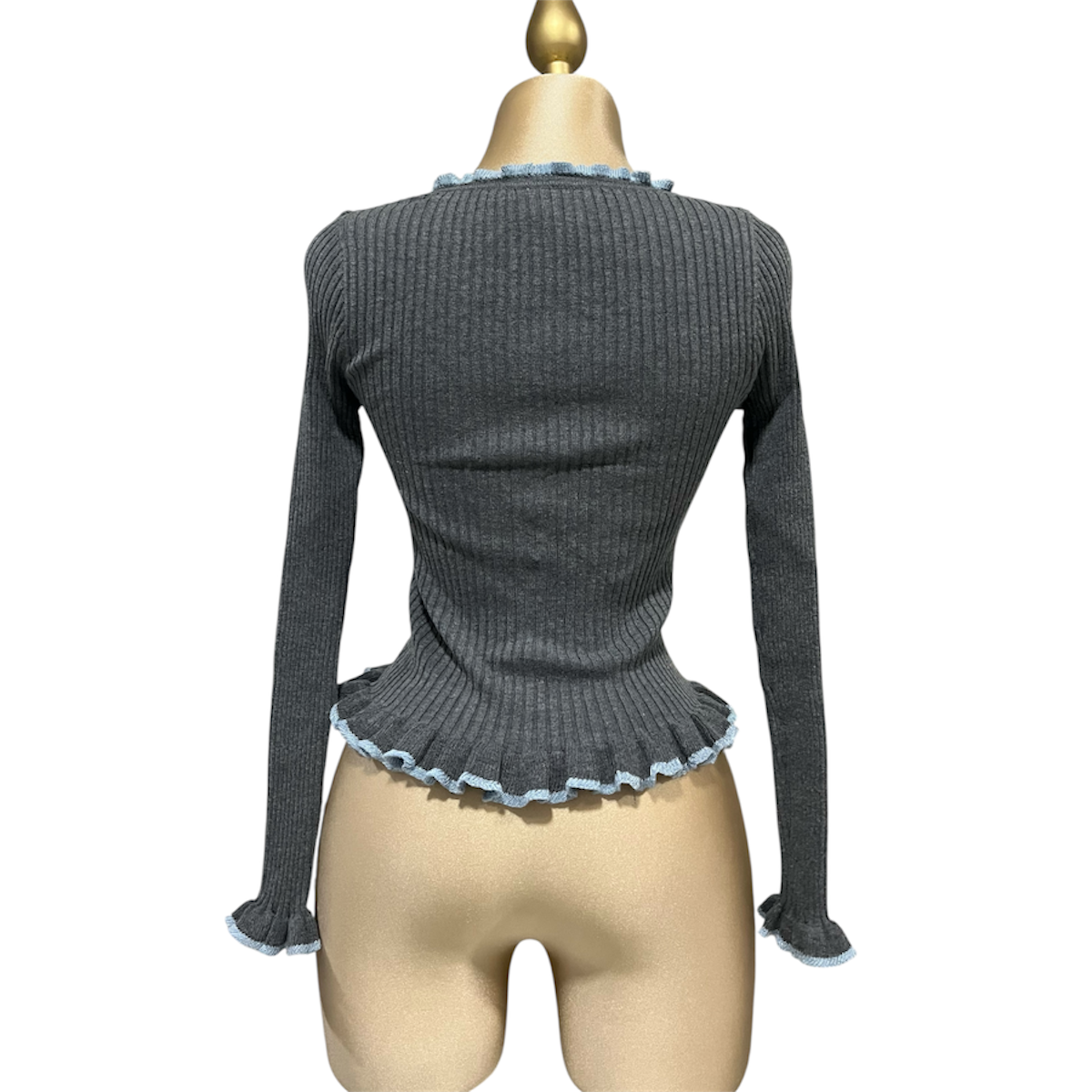 Foto 4 | Suéter Gris Oxford Para Dama Mussi