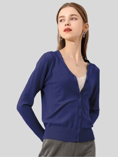 Foto 2 | Set De 2 Suéter Abierto De Mujer Con Detalles En Estoperoles Suet-1001-px2 Azul Oscuro Y Blanco Suéter Cardigan