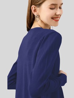 Foto 3 | Set De 2 Suéter Abierto De Mujer Con Detalles En Estoperoles Suet-1001-px2 Azul Oscuro Y Blanco Suéter Cardigan