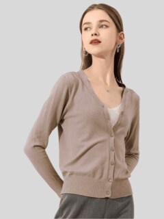 Foto 2 | Set De 2 Suéter Abierto De Mujer Con Detalles En Estoperoles Suet-1001-px2 Café Claro Y Verde Aqua Suéter Cardigan