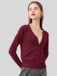 Foto 2 | Set De 2 Suéter Abierto De Mujer Con Detalles En Estoperoles Suet-1001-px2 Negro Y Vino Suéter Cardigan