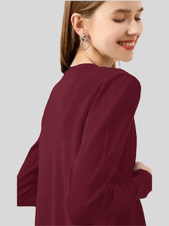 Foto 3 | Set De 2 Suéter Abierto De Mujer Con Detalles En Estoperoles Suet-1001-px2 Negro Y Vino Suéter Cardigan
