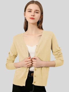 Foto 5 | Set De 2 Suéter Abierto De Mujer Con Detalles En Estoperoles Suet-1001-px2 Rosa Y Crema Suéter Cardigan