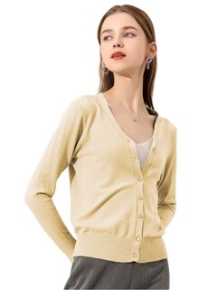 Foto 1 | Sueter De Punto Para Mujer Suet-1001 Crema Pastel Sweater De Manga Larga