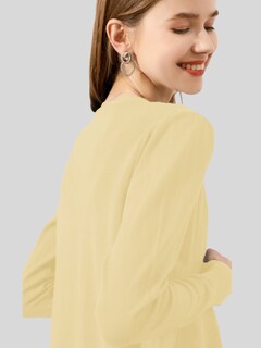 Foto 3 | Sueter De Punto Para Mujer Suet-1001 Crema Pastel Sweater De Manga Larga