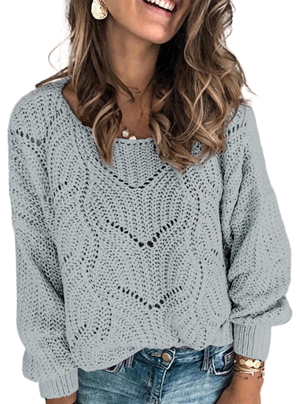 Foto 2 pulgar | Jersey Dokotoo Con Cuello Redondo  Manga Larga  Hueco  Para Mujer - Venta Internacional.