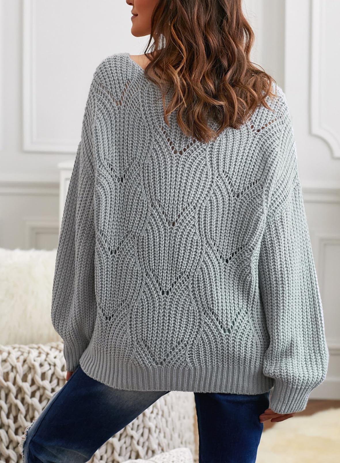 Foto 4 | Jersey Dokotoo Con Cuello Redondo  Manga Larga  Hueco  Para Mujer - Venta Internacional.