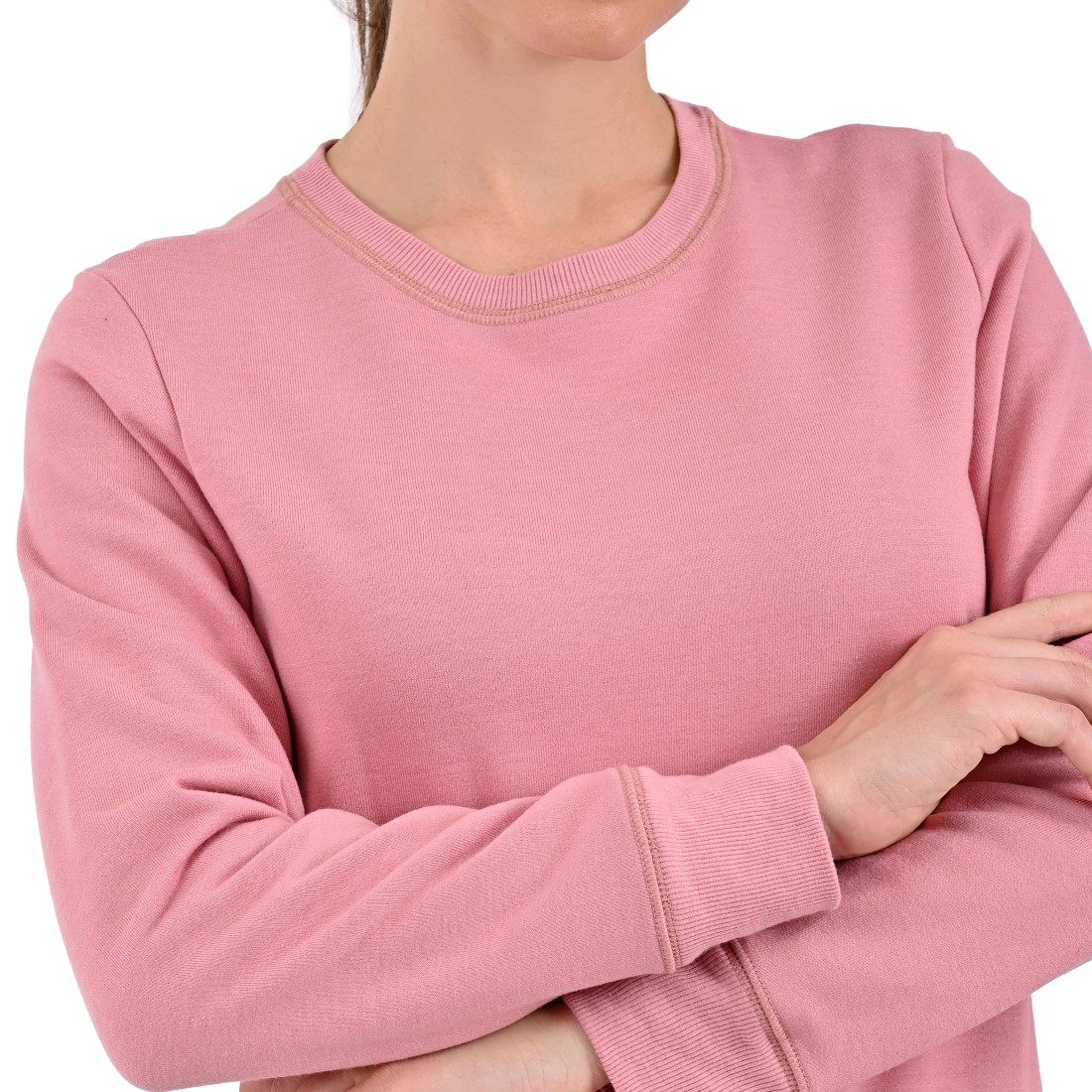Sudadera Supply Company Cuello Redondo Rosa