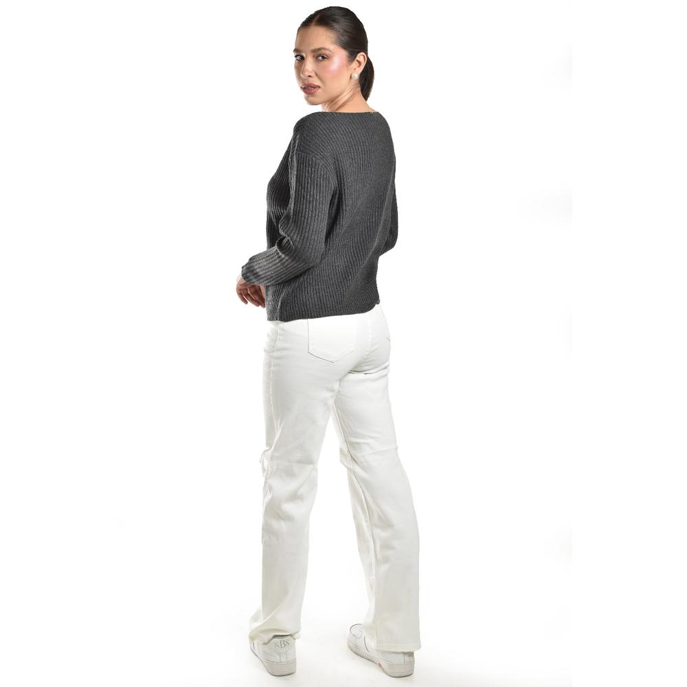 Foto 4 pulgar | Sueter De Cuello Barco Roman Fashion /juvenil  4013 (gris Obscuro) Gris Oscuro