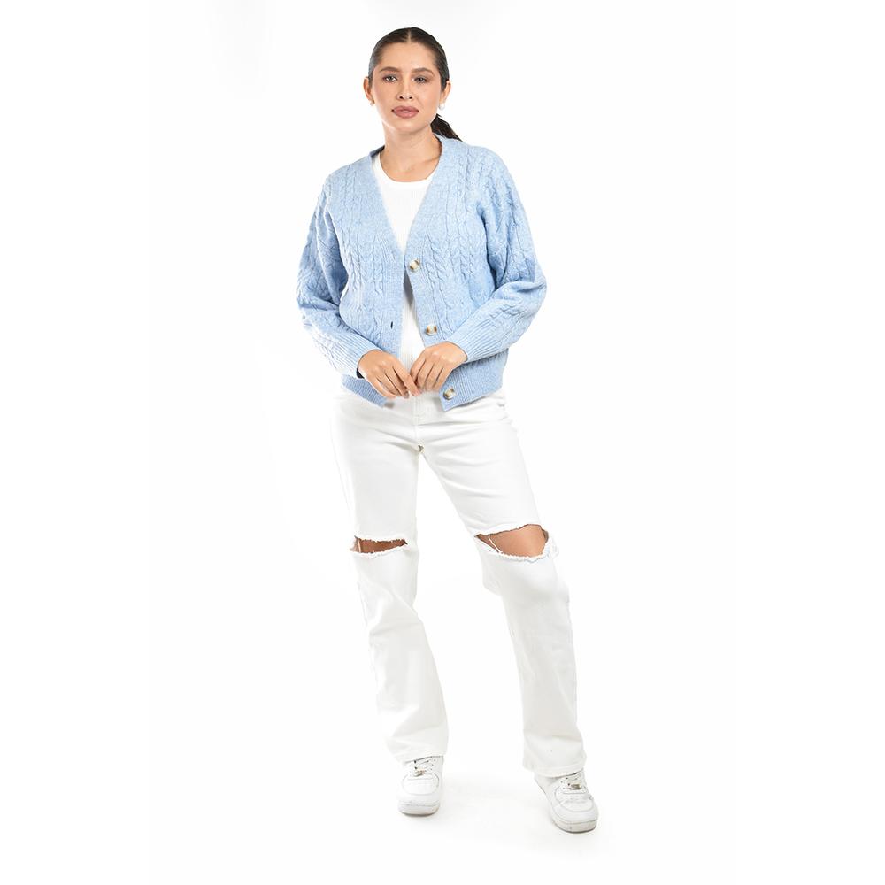 Foto 6 pulgar | Cardigan Con Diseño De Trenza Roman Fashion / Juvenil  4014 (azul Cielo) Azul Cielo