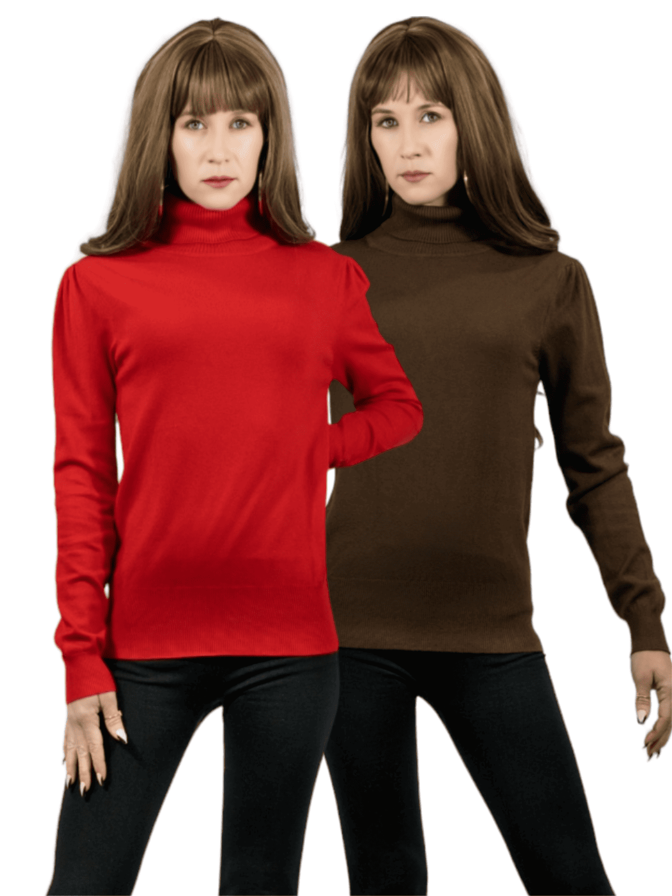 Foto 2 pulgar | Set De 2 Sueteres Mujer De Cuello Alto Sueteres Dama Suet-1023-px2 Variedad De Colores Sweaters