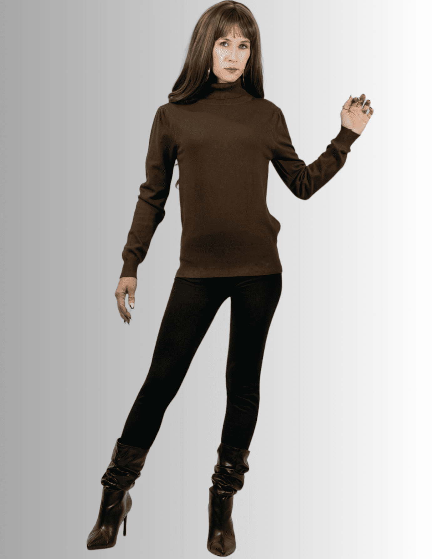 Foto 7 pulgar | Set De 2 Sueteres Mujer De Cuello Alto Sueteres Dama Suet-1023-px2 Variedad De Colores Sweaters