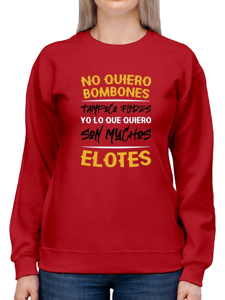 Foto 2 pulgar | Sudadera Smartprintsink Para Mujer Lo Que Quiero Son Muchos Elotes