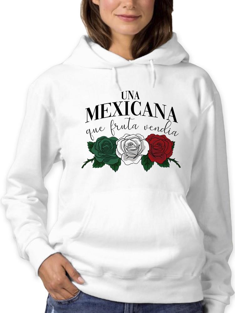 Foto 2 pulgar | Sudadera Smartprintsink Con Capucha Para Mujer Una Mexicana Que Fruta Vendia Color Blanco