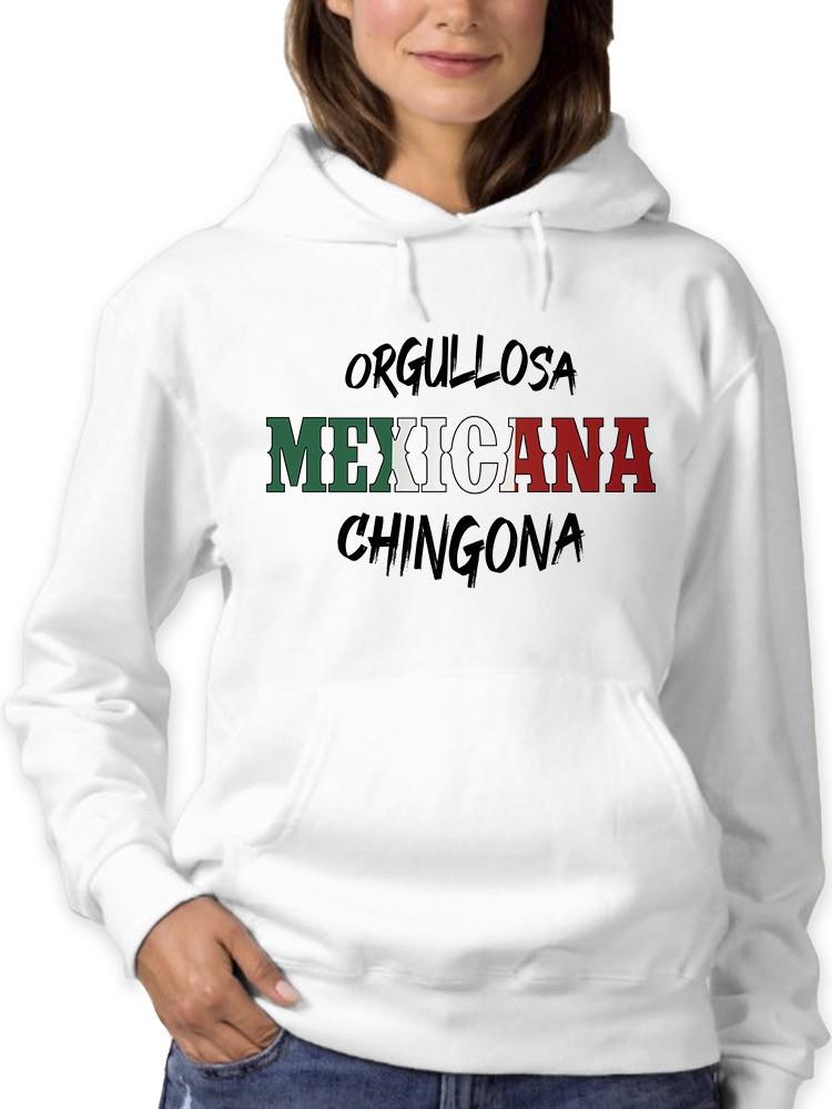 Sudadera Smartprintsink Con Capucha Para Mujer Orgullosa Mexicana! Color Blanco