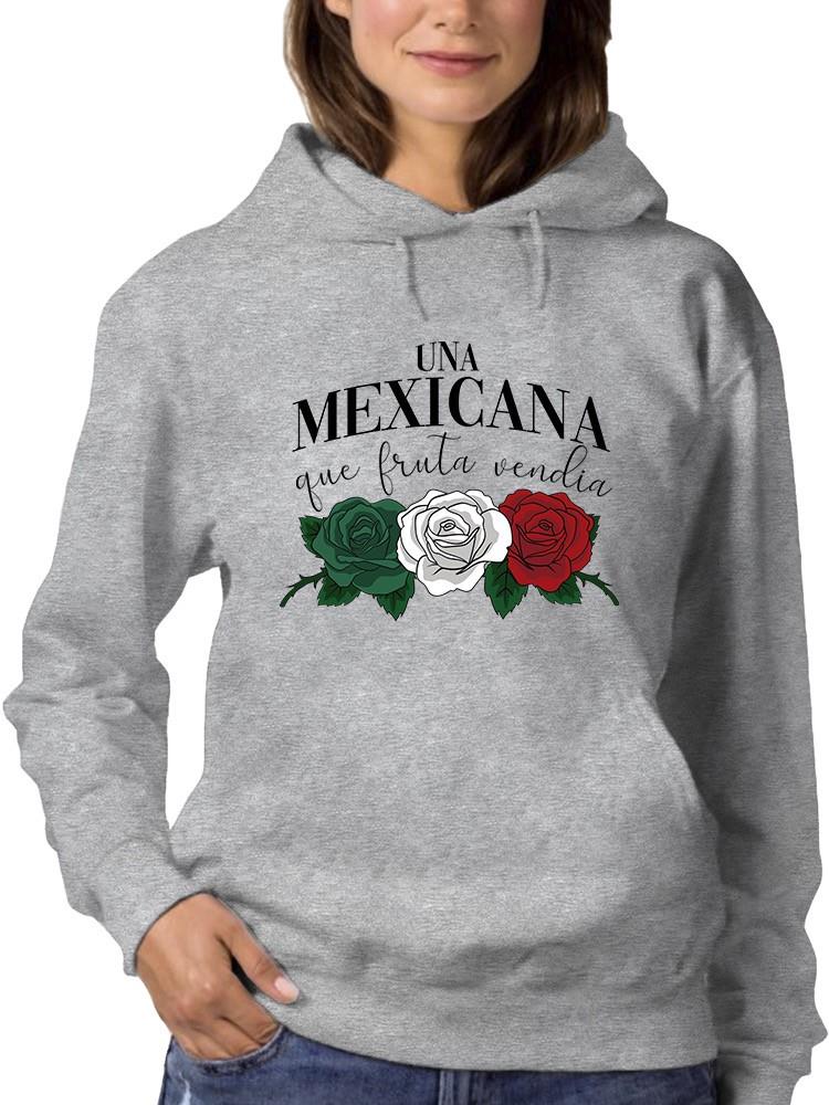 Sudadera Smartprintsink Con Capucha Para Mujer Una Mexicana Que Fruta Vendia Color Gris