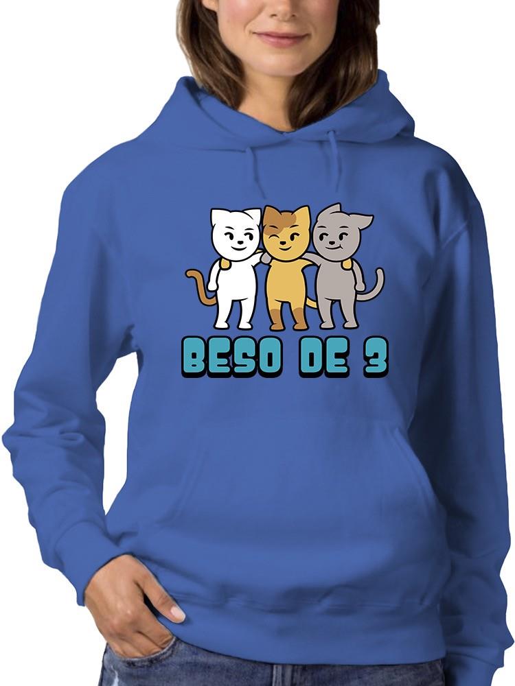 Foto 2 pulgar | Sudadera Smartprintsink Con Capucha Para Mujer Beso De 3 Color Azul