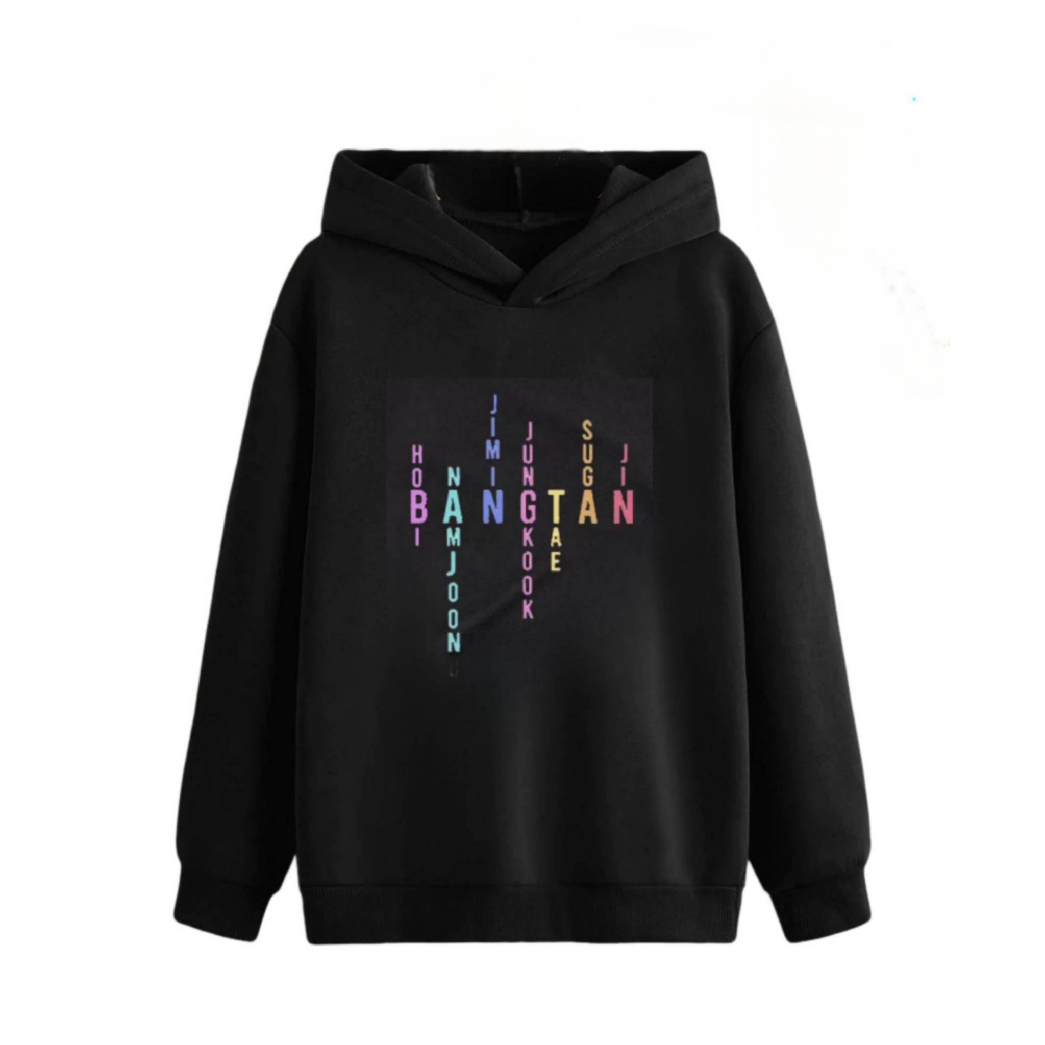 Foto 2 pulgar | Sudadera Core BTS Bangtan Boy color Negro