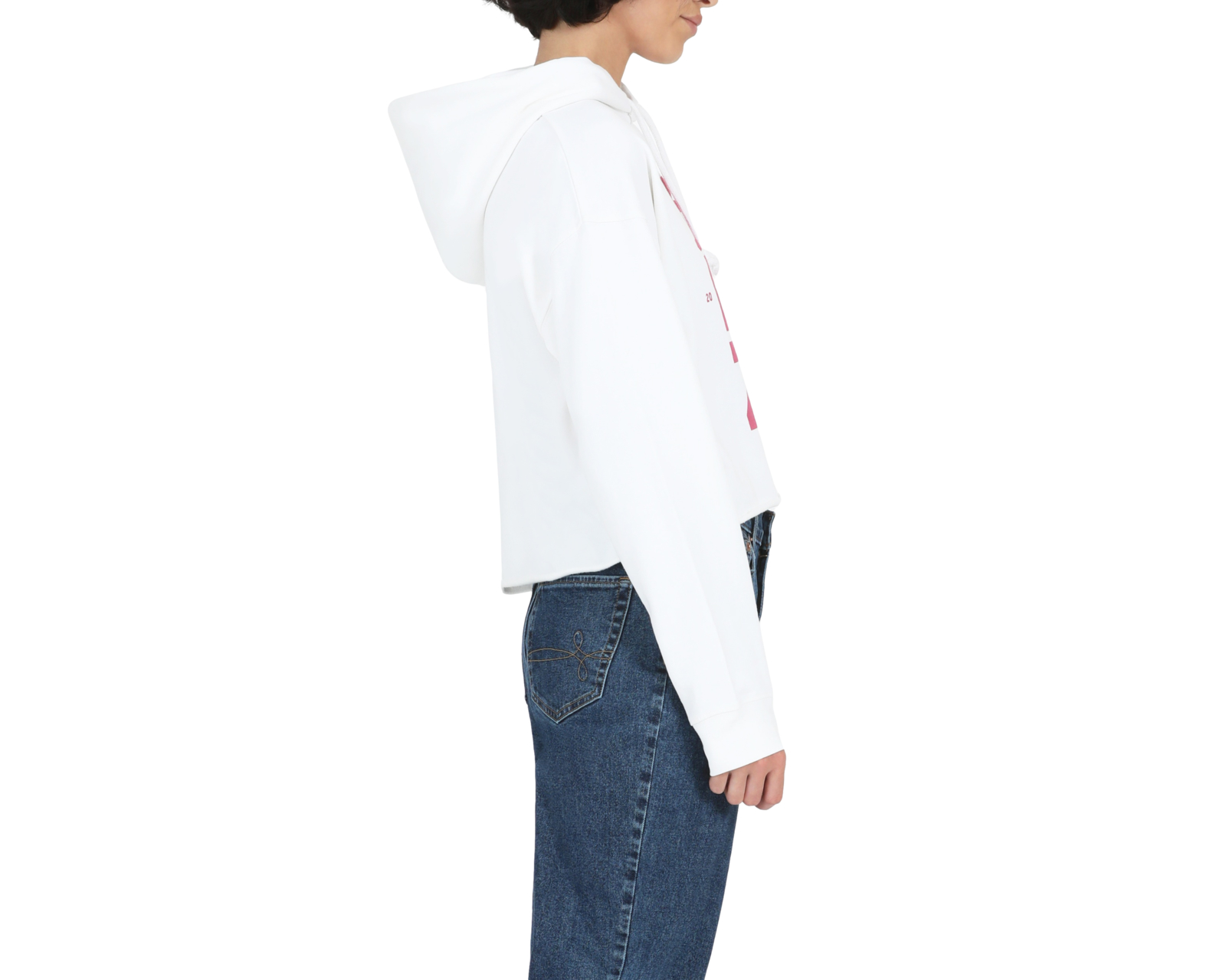 Foto 3 pulgar | Sudadera Cropped Denizen 21539-0010 color Blanco