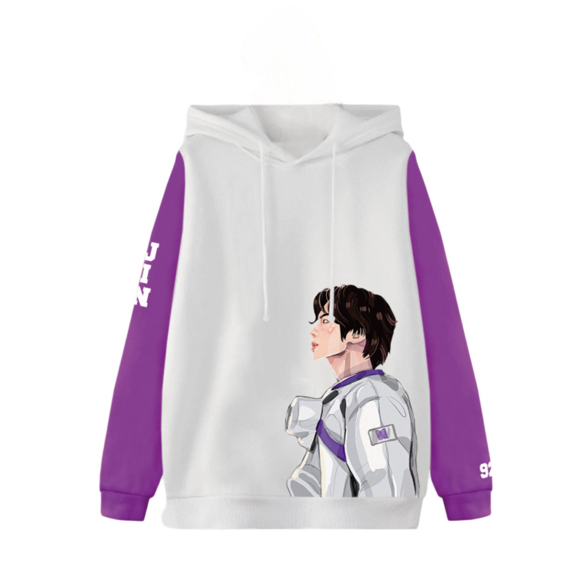 Foto 2 pulgar | Sudadera Core Bts Bangtan Boys Jin color Blanco